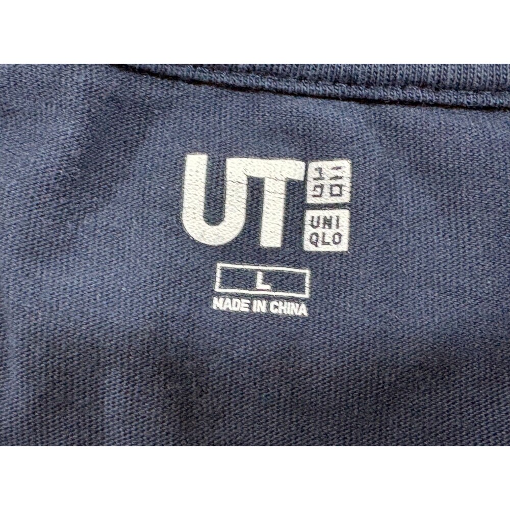 Uniqlo Jujutsu Kaisen Yuji Itadori Blue T-shirt Mens Anime Graphic Tee Crew Sz L - Picture 6 of 9
